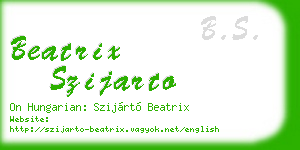beatrix szijarto business card