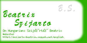 beatrix szijarto business card